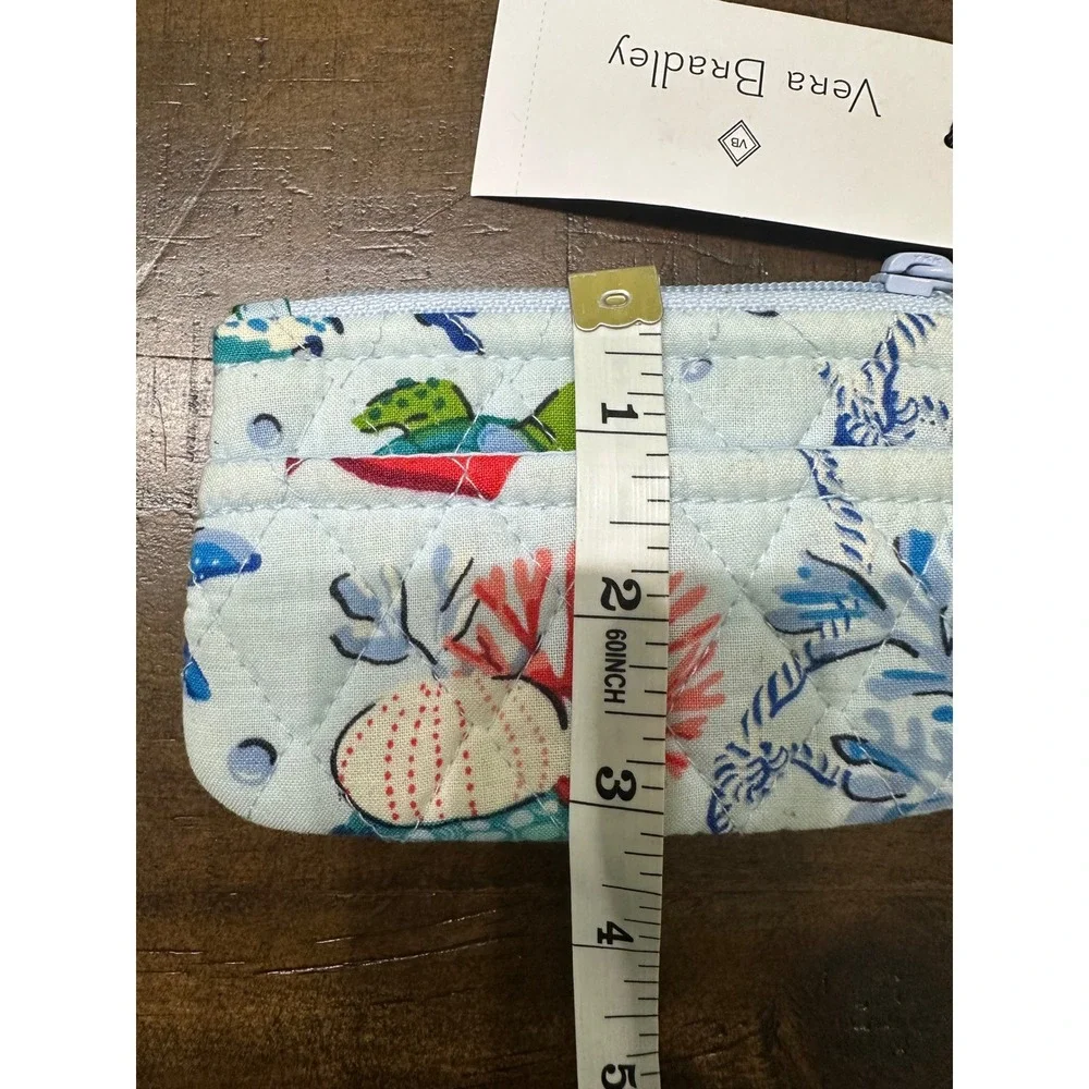 Vera Bradley Anchors Aweigh Quilted Cotton Coin Purse NWT 15229T92 Blue Nautical - Picture 8 of 8